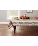 Bed Bath Beyond Fall Autumn Pumpkin Acorn Jacquard 60x120”Oblong/Oval Ta... - £30.93 GBP