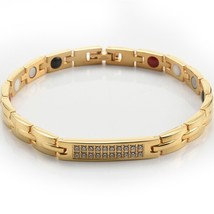 Stainless Steel Magnetic Therapy Bracelet For Women Accesories Never Fade Gold P - £23.98 GBP