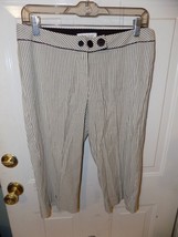 White House Black Market Crop Pants Striped Capri Size 8 Women&#39;s EUC - £23.92 GBP