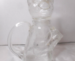 Glass Cat Kitty Wine Decanter Milk Jug Pitcher Nut Dispenser Lid Made in... - $21.66