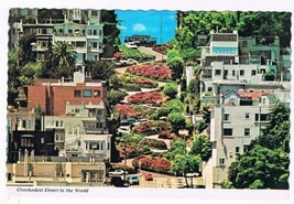 California Postcard San Francisco Lombard Street Crookedest Street In Th... - $2.96