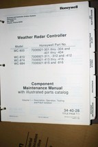 Honeywell Weather radar controlller WC-800 810 874 884 Maint Manual IB80... - $148.50