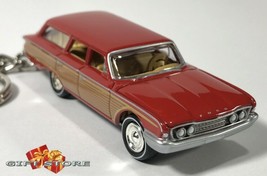 Rare Key Chain Ring 1960 Red Ford Country Squire Sw New Custom Limited Edition - $48.98