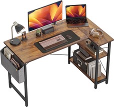 Small L-Shaped Computer Desk By Cubicubi, 47 Inches Long, Deep Brown, With - $77.93