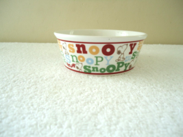 &quot; Nwt &quot; Peanuts Snoopy Typography 5 In.Pet Bowl &quot; Beautiful Gift Item &quot; - £18.36 GBP