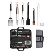 Expert Grill Stainless Steel Soft Grip BBQ Grill Tool Set, 10-Piece - £27.21 GBP