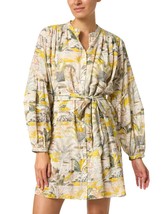 Chufy bruna floral cotton silk shirt dress in Yellow - size M - £135.42 GBP