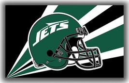 New York Football Team Memorable Flag 3x5ft Jets Helmet Style 1 - $335.24 MXN