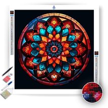 Glass Colorful Mandala - Diamond Painting Kit - £11.72 GBP+