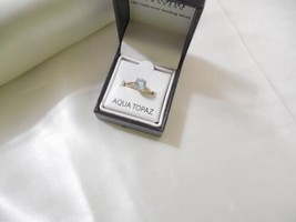 Victoria Townsend 18k Gold/Sterling Silver Aqua Topaz size 7 Ring A1508 $60 - $57.60