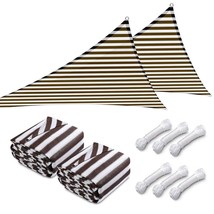 2 Pack 20 Ft 97% Uv Block Triangle Sun Shade Sail Canopy Outdoor Patio Awning - $111.99