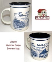 Mackinac Bridge Grand Hotel Ferry Boat Souvenir Coffee Mug - £7.77 GBP