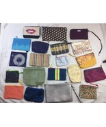Mixed makeup bag mini zippered bag 20 lot multiple colors and styles - $40.52 CAD