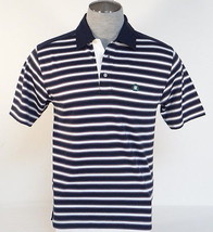 Brooks Brothers St. Andrews Links Dark Blue &amp; White Stripe Polo Shirt Mens NWT - £114.89 GBP