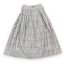 Components by Susan Bristol Maxi Pleated Womens Skirt Floral Cotton Pink... - £20.61 GBP