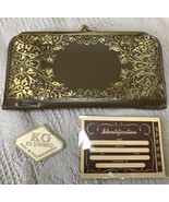 Vintage Brown w/ Gold Leaf KG KS Stribro Czechoslovakia Clutch Purse Wallet - £37.81 GBP