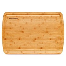 OAKSWARE 30 x 20 Inch XXXL Bamboo Cutting Board Kitchen Chopping Boards with ... - £93.34 GBP