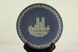 Vintage English China Wedgwood Japerware Christmas Plate Westminster Abbey 1977 - £16.25 GBP