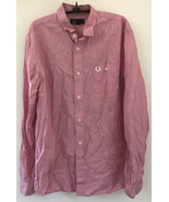 Fred Perry Pink 100% Cotton Oxford Button Up Mens Dress Work Shirt Mediu... - £29.22 GBP