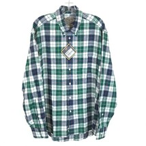NWT Mens Size Large Bills Khakis Plaid Stripe Lightweight Linen Blend Shirt - £53.13 GBP