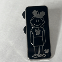 Disney -- FEMALE-GIRL -- Black &amp; Silver -- Hidden Mickey Pin -- - £8.47 GBP