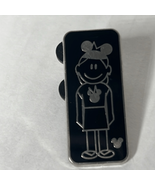 DISNEY -- FEMALE-GIRL -- BLACK &amp; SILVER -- HIDDEN MICKEY PIN -- - $10.78