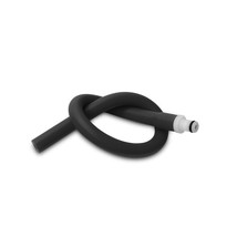 LeLuv Silicone Hose 12 Inch Slippery Coated + Fitting Non-Collapsible Black - £7.77 GBP