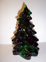 Mosser Glass Emerald Green Large 8&quot; Christmas Tree Figurine Holiday Made In Usa! - £35.62 GBP