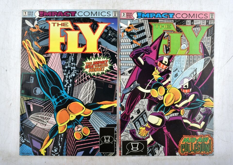 *THE FLY #1, #3 Impact Comics 1991 - $3.88