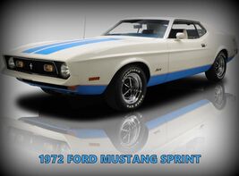 LL 1972 Ford Mustang Sprint Metal Sign 8x12in USA STEEL Mancave Garage Car - $24.74