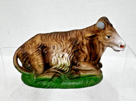 Vintage Japan Nativity Cow Laying Down Italy Hard Plastic Great Shape 3.... - $12.38
