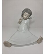 Vintage Lladro Retired Figurine "Angel Wondering" Sitting Down #4962 - $99.99
