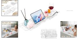 Versatile Bathtub Caddy with Wine Glass and Phone Holder - No Assembly R... - $44.50