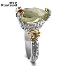 DreamCarnival 1989 Little Frog Look Solitaire Ring for Women Wedding Ann... - £21.14 GBP
