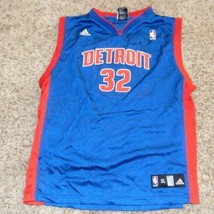 Boys Jersey Adidas NBA Pistons Tank Top Mesh Blue Red Hamilton Sleeveless- 18/20 - $18.81