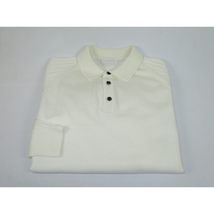 Men's Sweater Knit By BRANGO Turkey Polo Neck Cotton Blend 21228 White image 3