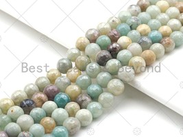 Mystic Faceted Amazonite Beads,6mm/8mm/10mm/12mm, Silver Plated Amazonite - $7.90+