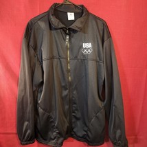 United States Olympic Commitee Jacket Black XL Full Zip Unisex USA Olympics - £7.75 GBP