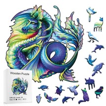 Wooden Jigsaw Puzzle Dragon A3 Large Size Appx. 11 x 11 - £15.17 GBP