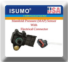 Manifold Pressure (MAP) Sensor W/Connector  Fits:GM Saab Isuzu 2008-2018 - £13.99 GBP