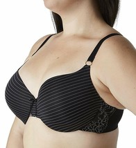 Nuovo Reggiseno Contour Icon Striato Nero Ashley Graham Donna Taglia 40D... - $441.59 MXN