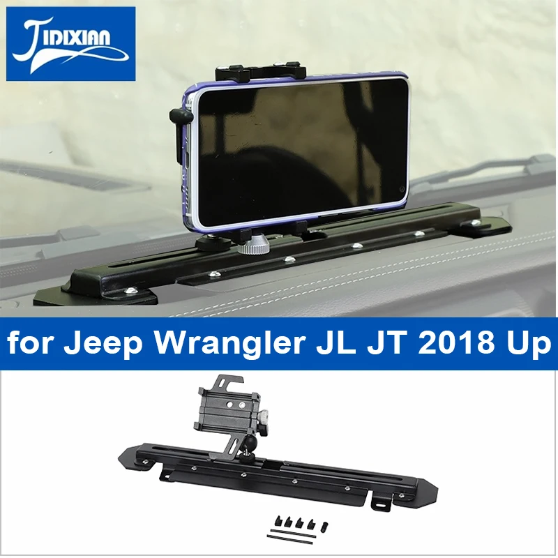 Shboard gps stand expand mobile phone holder bracket rod for jeep wrangler jl gladiator thumb200