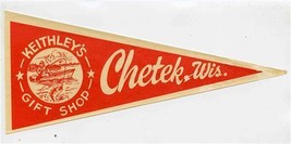 Keithley&#39;s Gift Shop Paper Banner Chetek Wisconsin Fishing  - $27.72