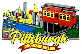 Pittsburgh Pennsylvania with Duquesne Incline Fridge Magnet - $6.99