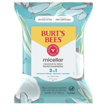 Burt&#39;s Bees Micellar Facial Towelettes With Coconut and Lotus, Pre-Moist... - $182.84 MXN