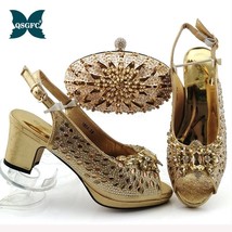 High Quality Peach Color African Designer Shoes And Bag Set To Match Italian des - £99.57 GBP