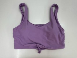 Shein Womens Swimsuit Top Size Medium Purple Front Knot Tank Top Padded - $9.48