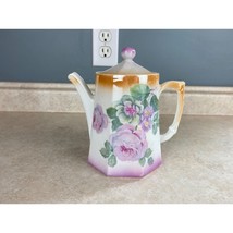 Vintage Germany Glazed Floral 3 cup Tea / Coffee Pot - £11.03 GBP