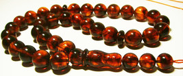 Amber Tasbih  33 beads rosary Natural Baltic pressed Kahrab  misbah Tesbih - £67.01 GBP