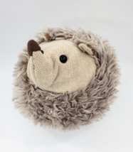 MTY Hedgehog Gray w Tweed Face Round Furry 9&quot; Plush Stuffed Animal Toy B314 - £9.43 GBP